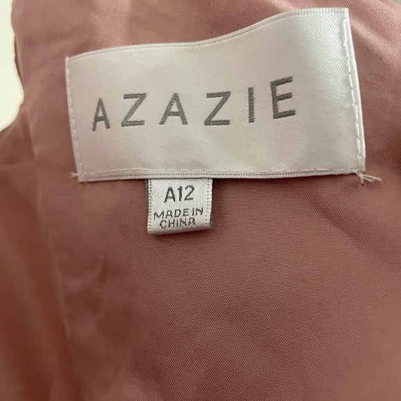 Azazie Hoya dusty rose bridesmaid dress size A12. Worn once. Hemmed to fit 5’1” - Picture 5 of 11